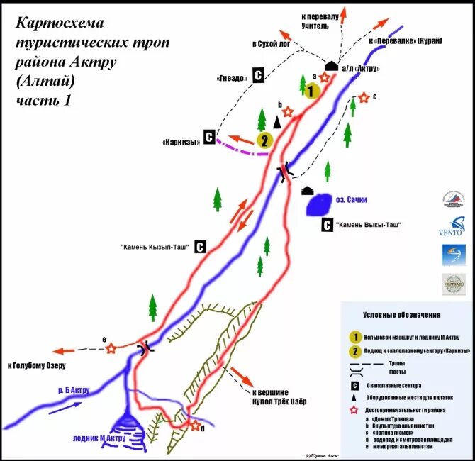 Схема ущелья Актру. Альплагерь Актру карта. Актру горный Алтай маршруты. Алтай Актру схема.