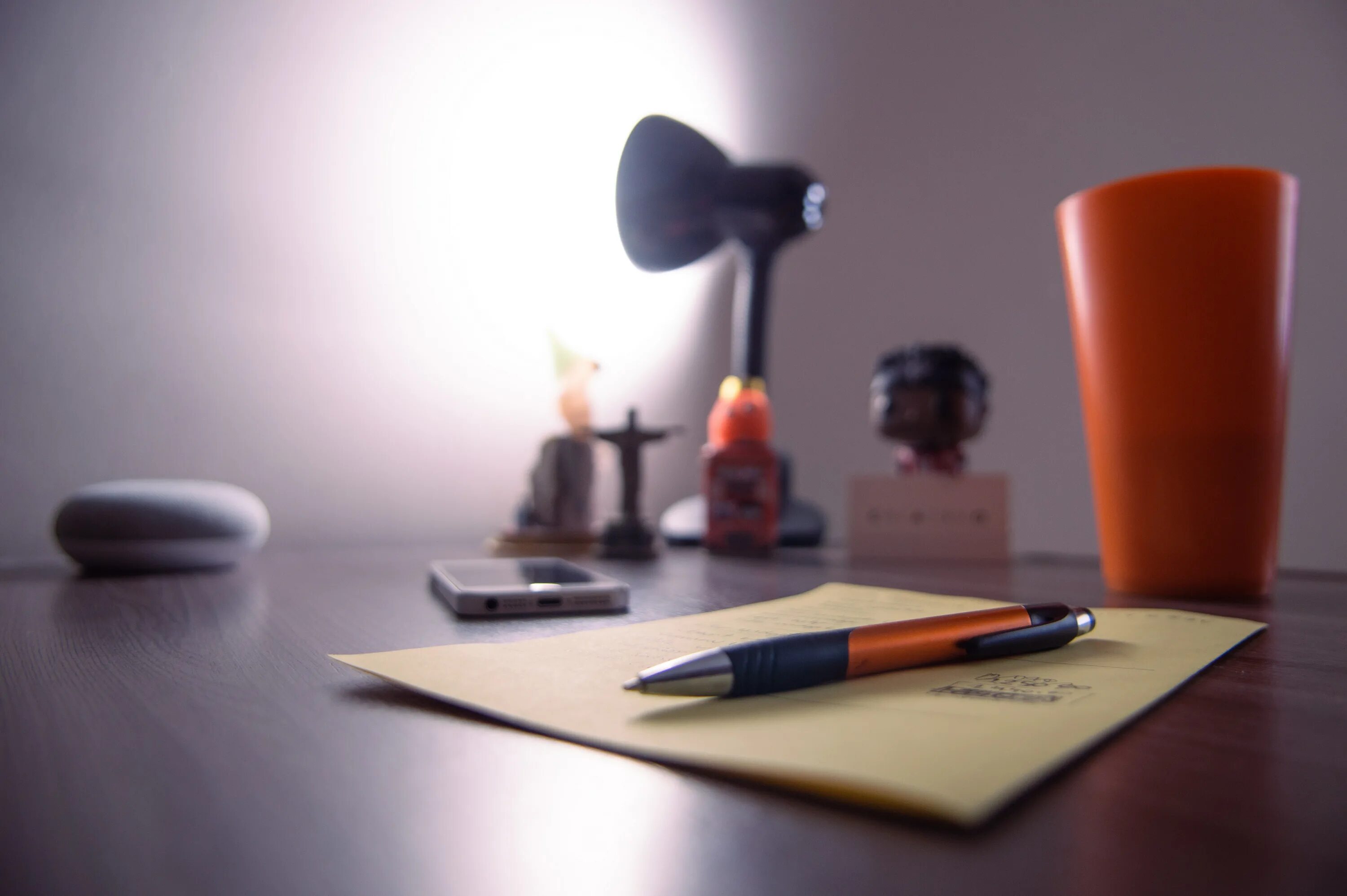 There pens on the table