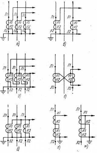 Схемы соединения обмоток трансформатора тока. Схема подключения суммирующего трансформатора тока. Схема подключения трансформаторов тока неполная звезда. Последовательное соединение вторичных обмоток трансформаторов тока. Схема подключения измерительного трансформатора тока.