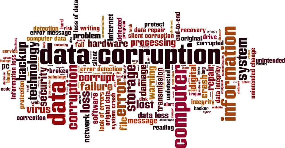 Data corruption. Original data. Data Repair. NV data is corrupted. Nv data