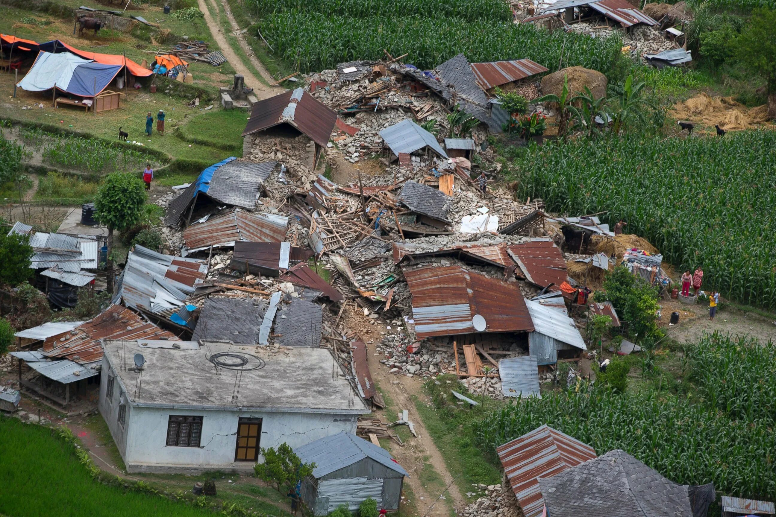 Землетрясение в горах. Землетрясение в Непале 2015.