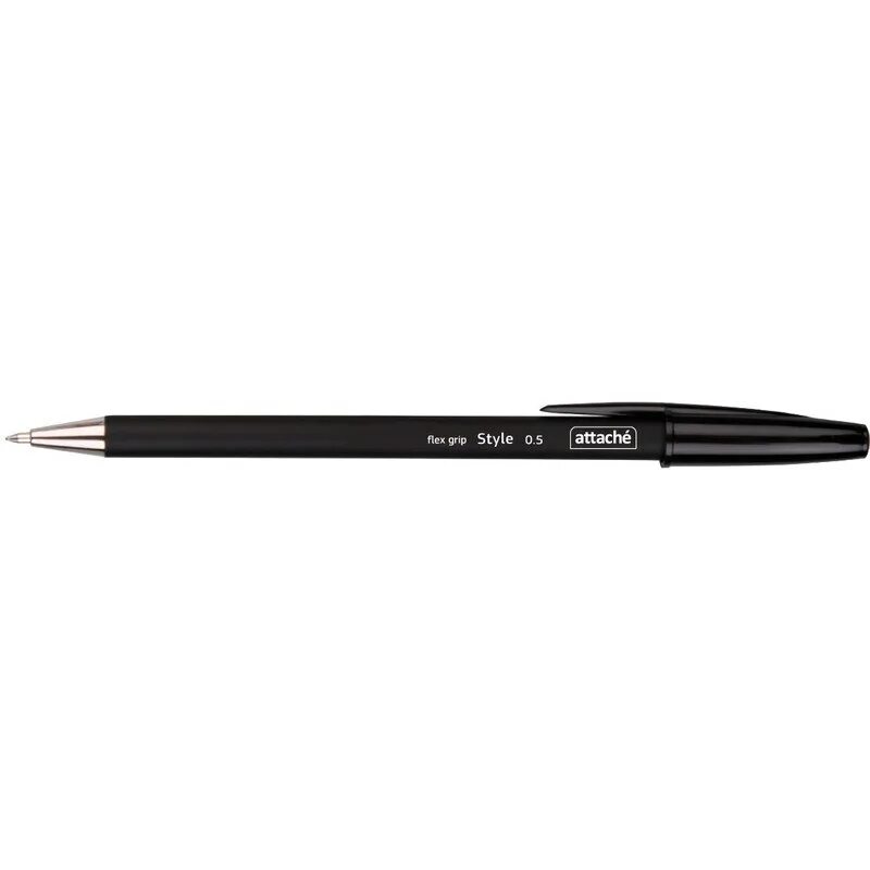 Ручка шариковая Attache 0.5мм 'Style Flex Grip' синяя. Ручка City 0,5 черная Attache/131238. Ручка шариковая Attache Style синяя (толщина линии 0.5 мм)арт. 148055. Ручка шариковая черная 0.7мм атташе.