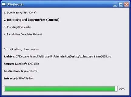 Extracting install
