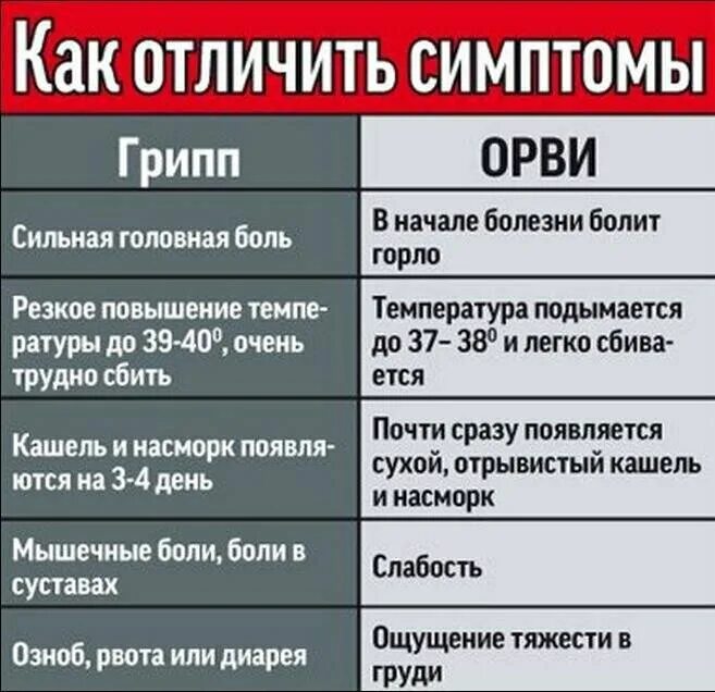 Температура головная боль что делать. Симптомы гриппа и ОРВИ. Грипп или ОРВИ. Симптомы ОРВИ У взрослого. Признаки гриппа.