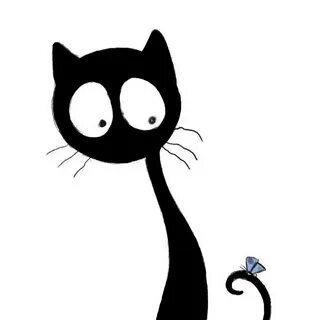 Как нарисовать черно белого кота