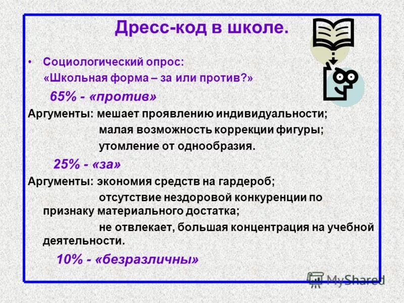 Аргументы против школы. Аргументы против школьной формы. Плюсы дресс кода. Аргументы за и против школьной формы. Аргументы в пользу школьной формы.