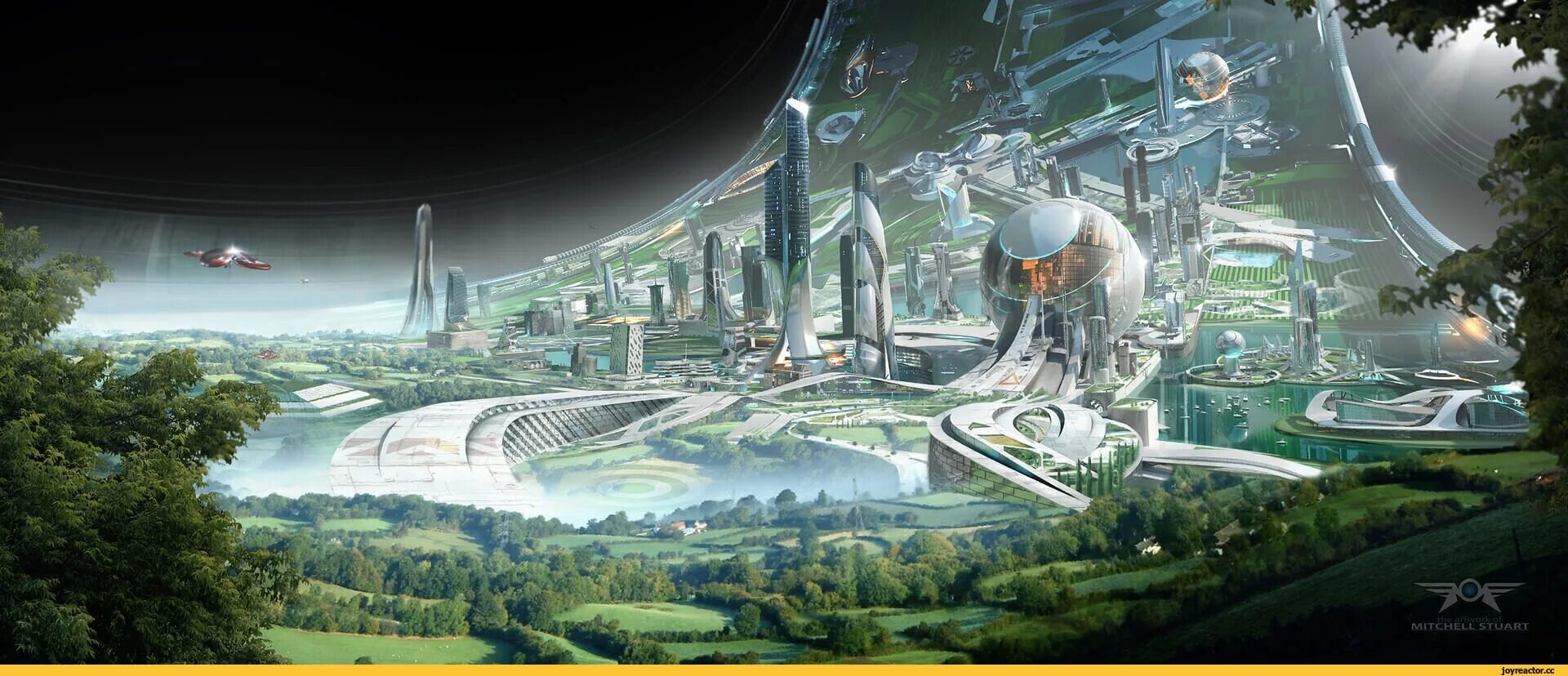 Мир будущего идеи. Элизиум станция будущего. элизиум станция sci-fi art. экогород донгтан.