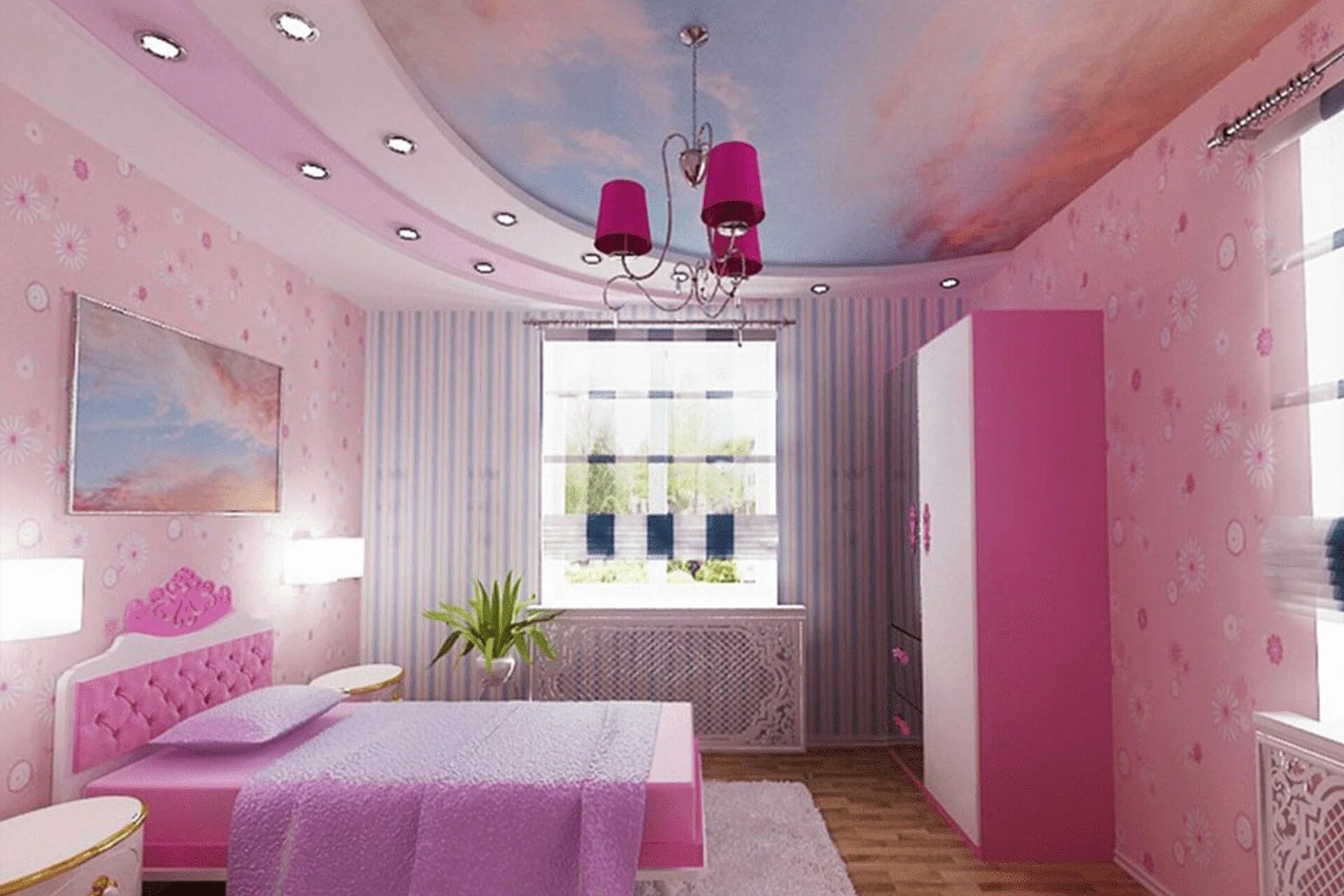 Потолок в комнату для девочки. Потолок в детской комнате. Натяжной потолок для спальни девочки. Натяжные потолки комната девочка. Натяжные потолки комната девочка.