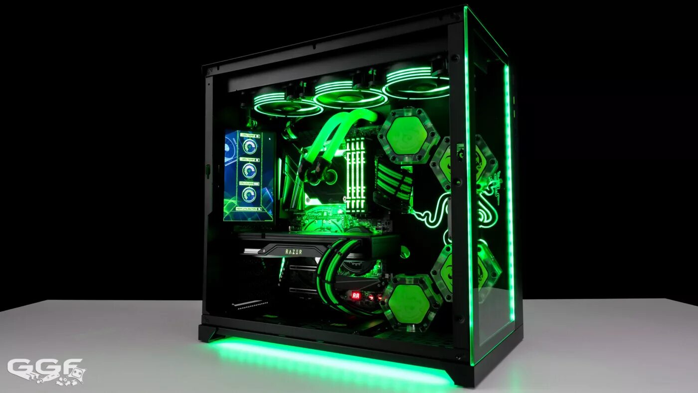 Готовые игровые сборки. Корпус Lian li Razer. Lian li PC-011 Dynamic Razer. Lian li 011 Razer Edition. Lian li o11 Dynamic Razer Edition.