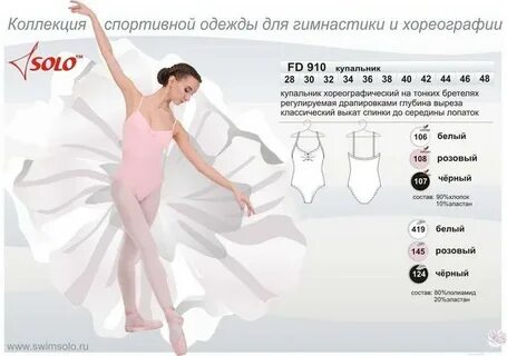 Размер гимнастического купальника