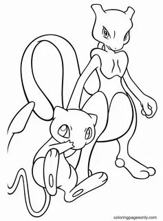 pokemon mew coloring pages