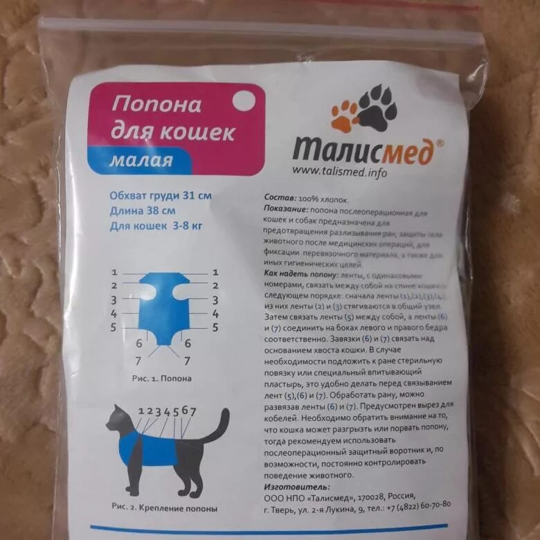 Как правильно одеть попону на кошку