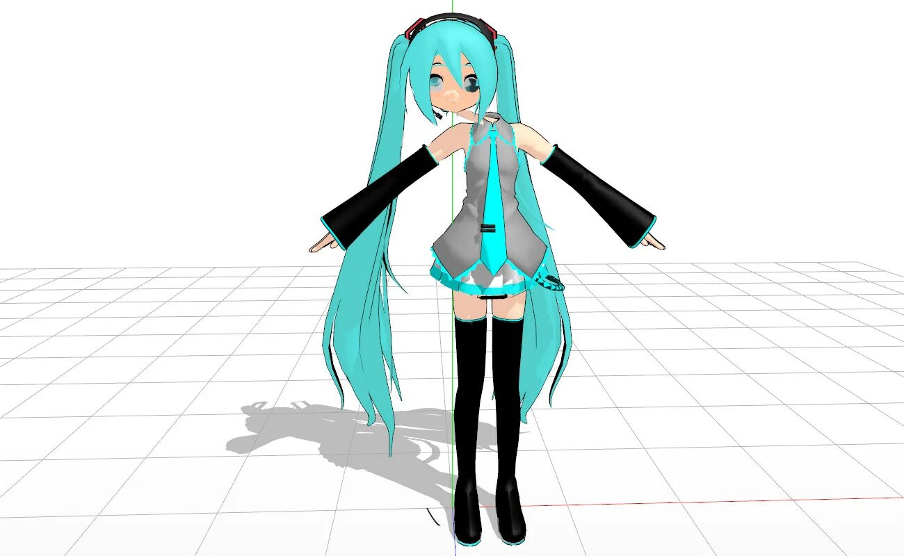 Яэ Мику. MMD Miku Chibi.