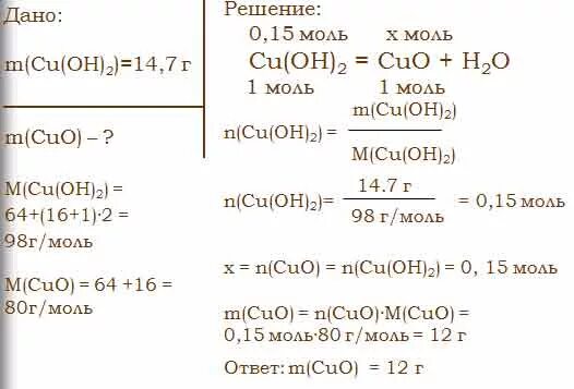 Вычислите массу оксида меди 2. Реакция разложения оксида меди 2. Задачи с решением на реакция разложения гидроксида. Масса вещества гидроксида железа-2.