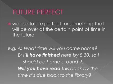 Future perfect это