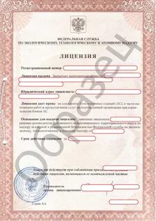 Выписка из реестра лицензий ростехнадзора