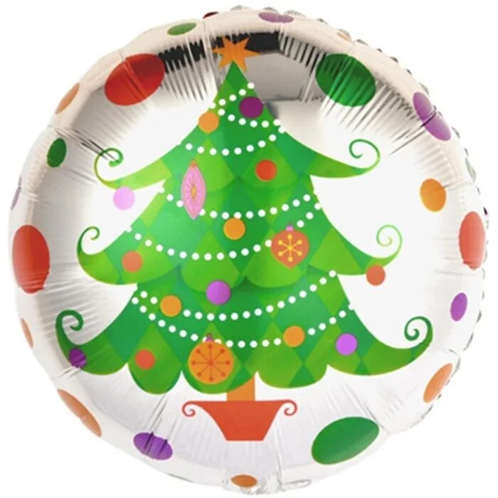 Новый круг. Новогодние шары фольга. Фольгированный шар новогодний. Елка с фольгированными шарами. Новогодние надувные шары.