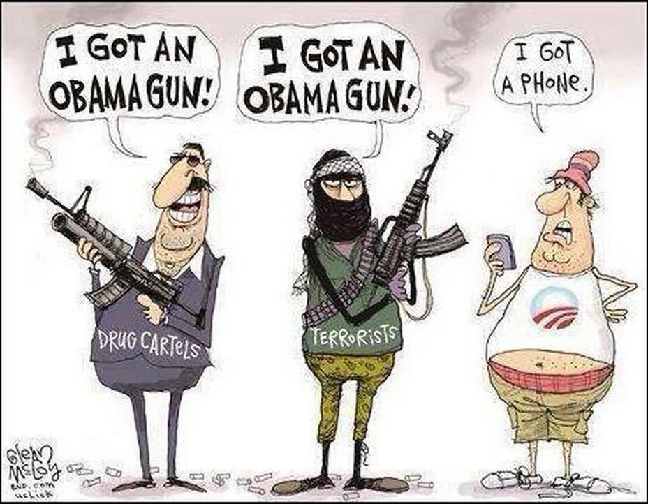 Is that a gun. Obama with gun.