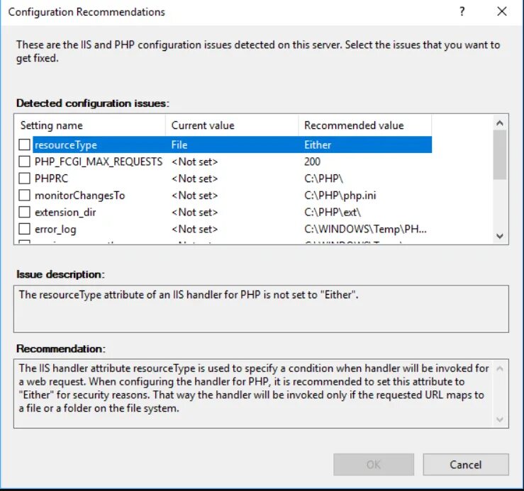 Конфигурация php. IIS php. IIS php настройка. Configure php ini Basic settings. Detect configuration