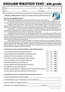 Test 9th grade