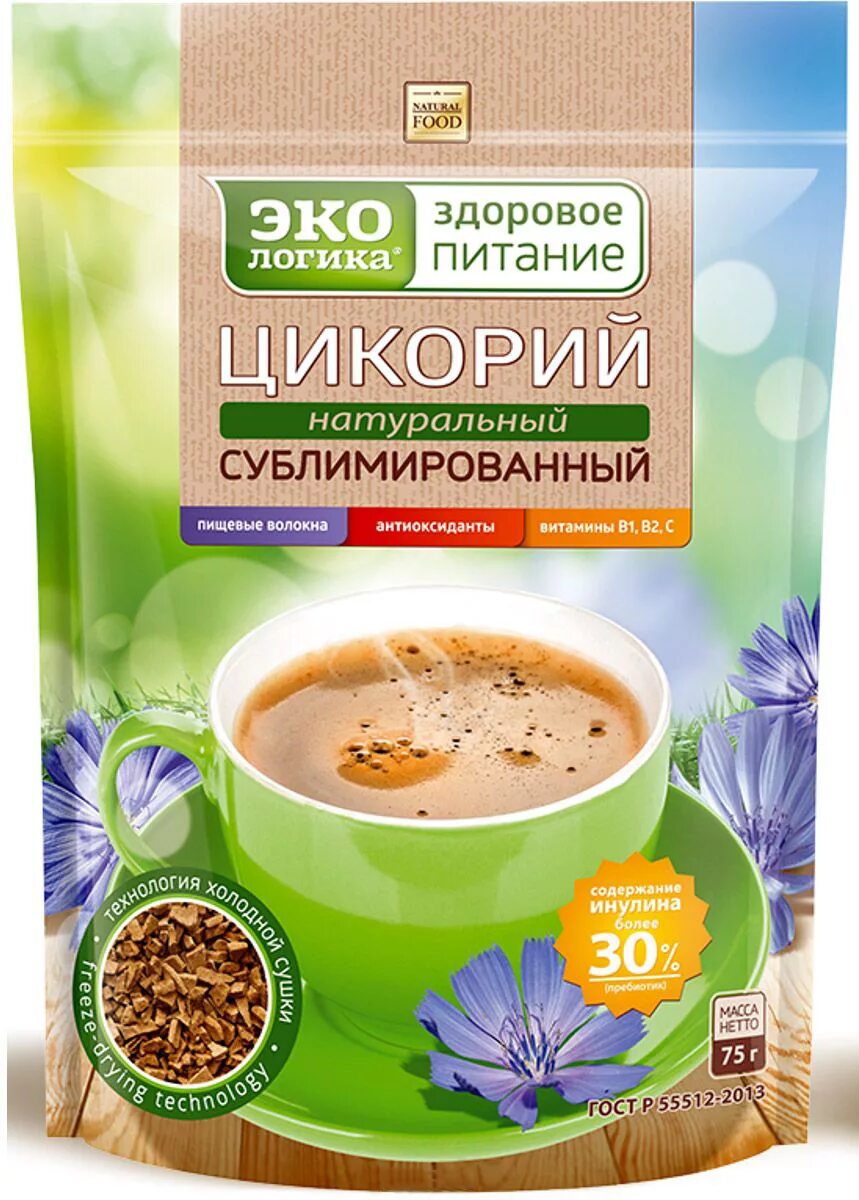 Цикорий Экологика 75гр. Цикорий Экологика сублимированный. Цикорий классический, эко логика, 75 г. Цикорий Экологика сублимированный 150 гр.