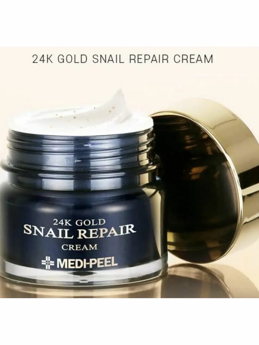 Medi Peel 24k Gold Snail Repair Cream. Medi-Peel 24k Gold Snail Cream. Medi-Peel омолаживающий крем с муцином улитки 24k Gold Snail Cream. Крем для лица с золотом и муцином улитки Medi-Peel 24k Gold Snail Repair Cream, 50 мл.