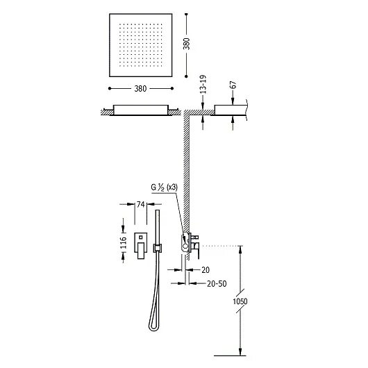 Схема установки душевой системы Душевой комплект hansgrohe Croma 160 Showerpipe 27135000, хром хром купить в и