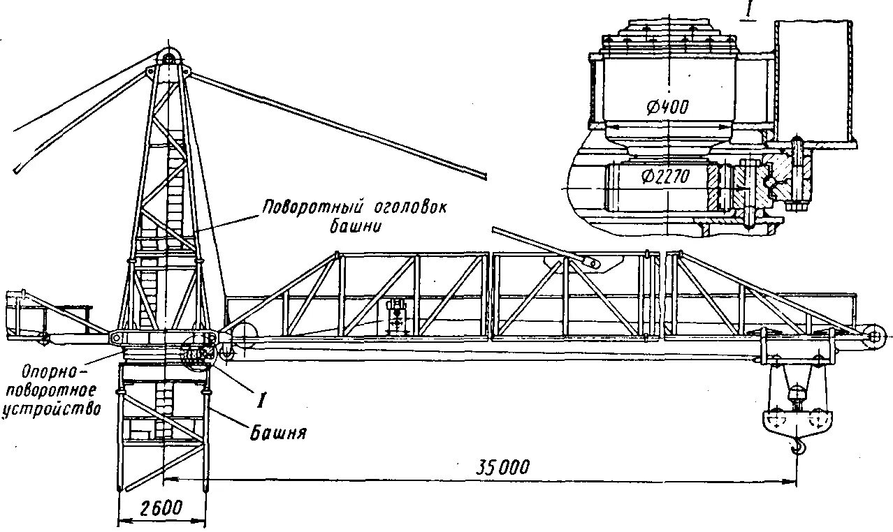 Портальный кран КБ 572. Стрела башенного крана конструкция. Кран КБ 674 чертеж. Башенный кран КБ-403. Люлька закреплена на оголовке стрелы