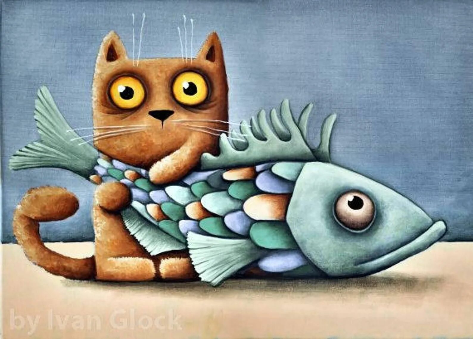 Кошка рыба арт. Кот с рыбой. Рыбки для кошек. Кот с рыбой рисунок.