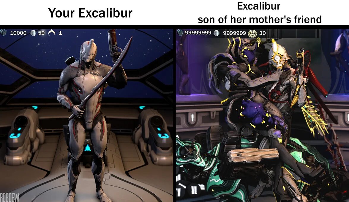 Warframe мемы. Эра варфрейм. Криокамера варфрейма. Warframe excalibur skin. Скины на лотос варфрейм.
