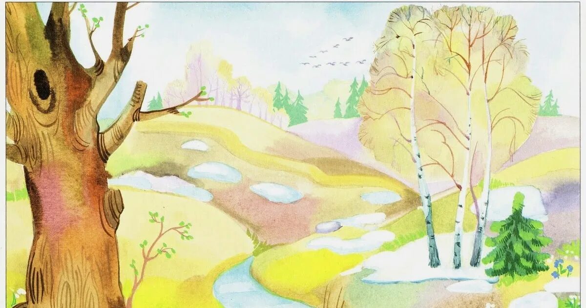 Конспект занятия весенний лес. Весенняя картина для детей. Весенний лес для детей.