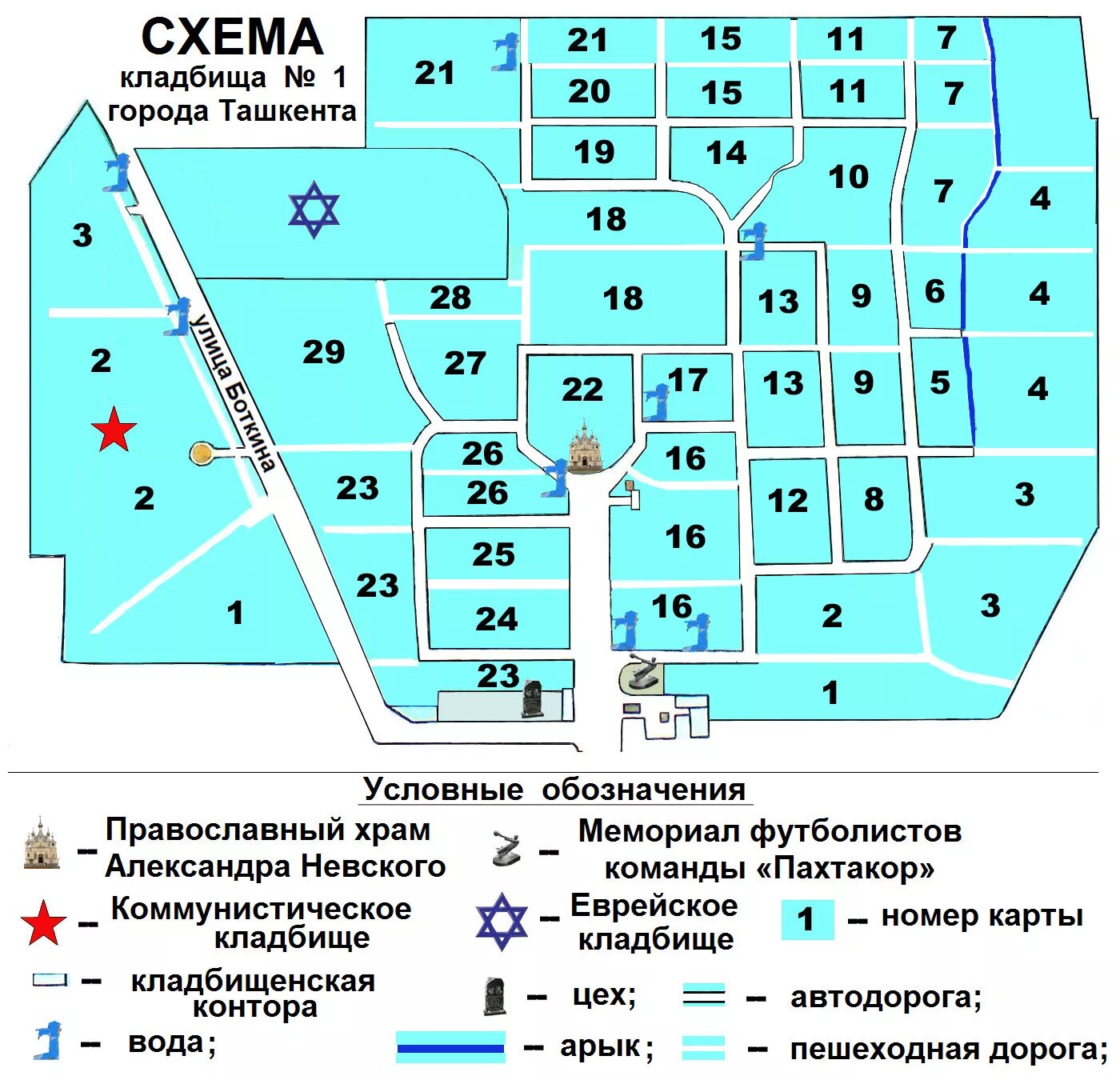 Как найти могилу по номеру