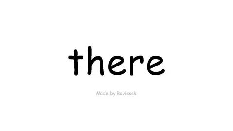 The word there is