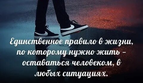 Человек всегда должен оставаться человеком