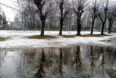 Дождь весной в марте