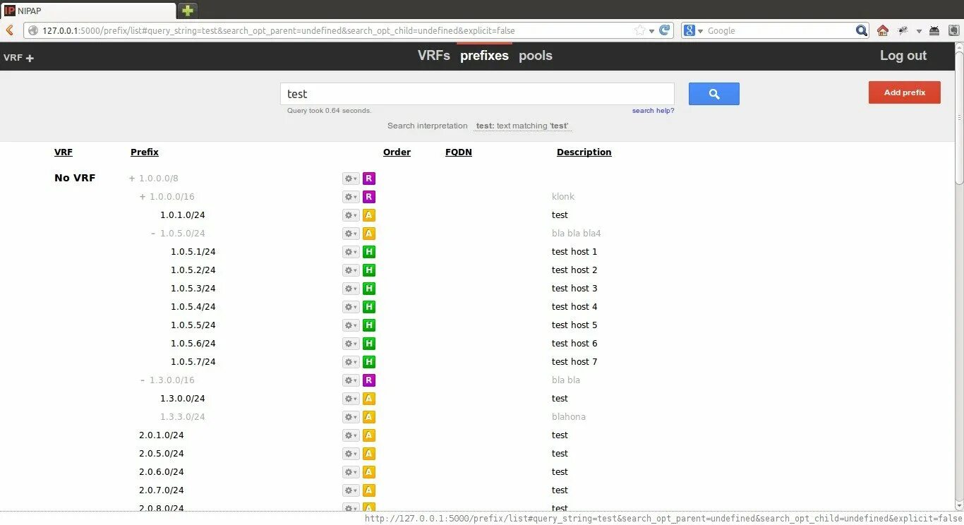 Test host. Префикс Pool. NETBOX search prefix. NETBOX плагин NETBOX-UI-plugin. 4.7.2 NETBOX (плагин NETBOX-UI-plugin.