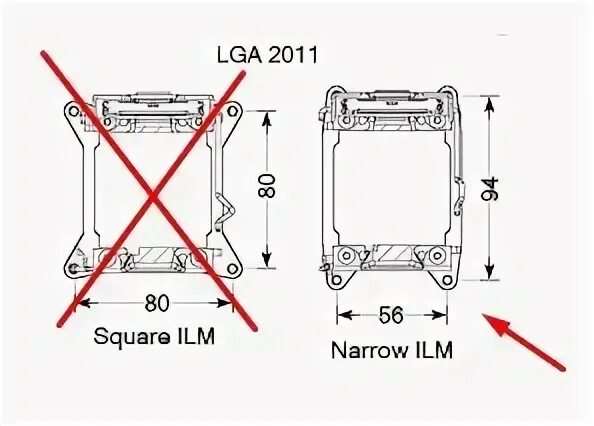 2011 и 2011 3 разница. Lga 2011 v3 narrow. размеры крепления сокета 2011. lga 2011 narrow ilm. размер отверстий lga 2011.
