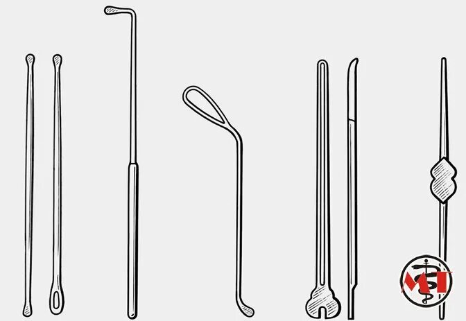 зонд ушной воячека пуговчатый. зонд для аттика ушной воячека. зонд хирургический пуговчатый двухсторонний, 160х1,5мм. Kohler стоматологические инструменты. зонд инструмент.