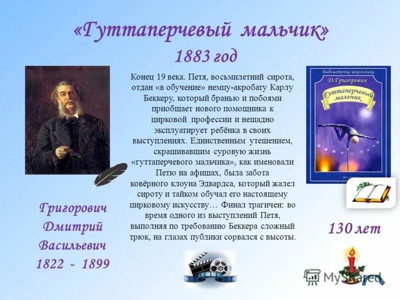 Гуттаперчевый почему е. Григорович д.в. "Гуттаперчевый мальчик". Гуттаперчевый мальчик краткое содержание. Григорович Гуттаперчевый мальчик.