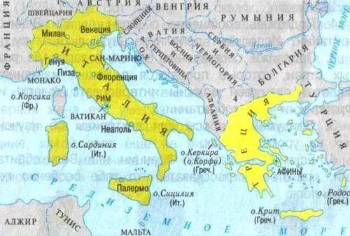 Страны греции и италии. Ватикан на карте Италии. Государство Ватикан на карте Европы.