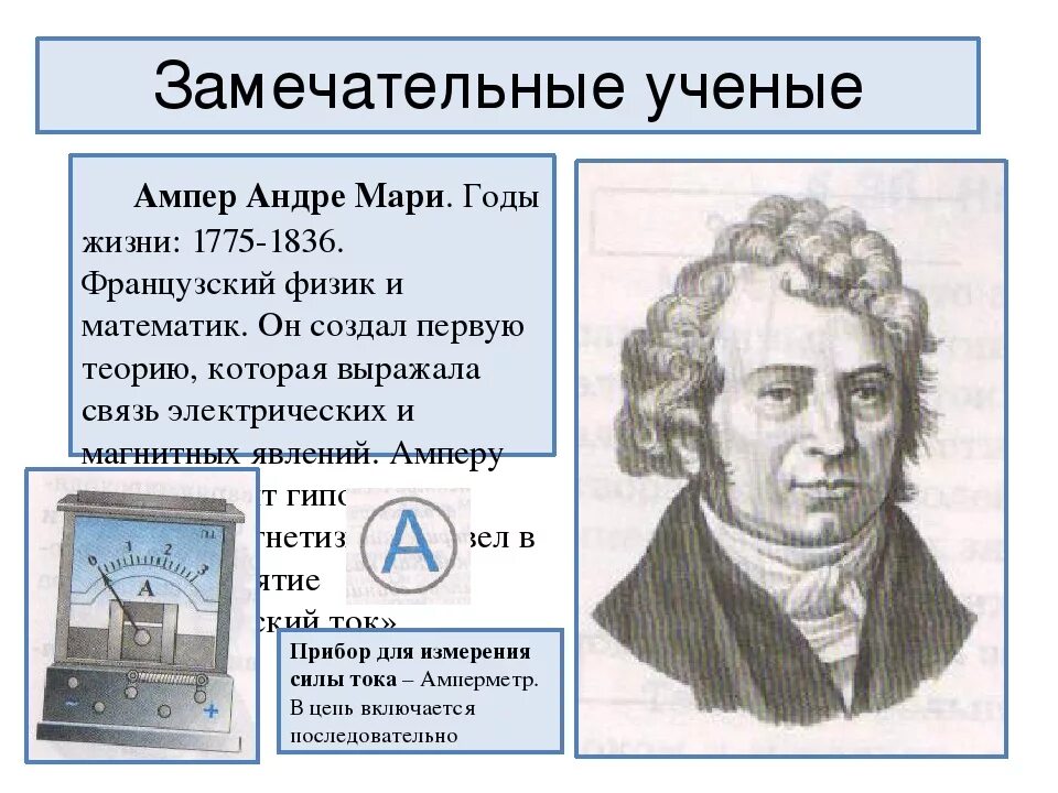 Ампер чем известен. Ученый Андре ампер. Андре Мари ампер гипотезы. Андре- Мари ампер Великий французский физик математик. Андре-Мари ампер (1775−1836).