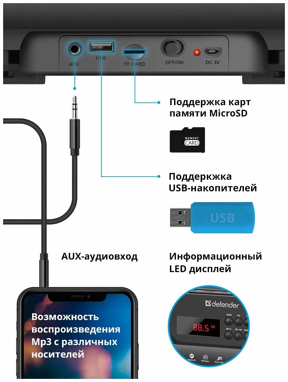 Портативная колонка Defender g104. Портативная акустика g104 12вт, Light/BT/fm/TF/USB/TWS. Defender g104 12вт, Light/BT/fm/TF/USB/TWS. Defender / портативная колонка 12вт g104. Defender g104