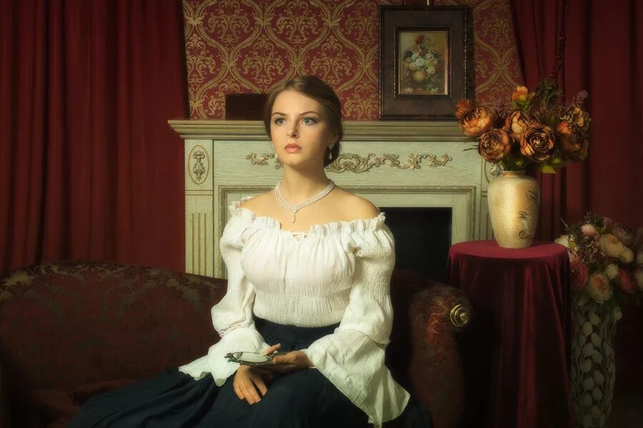 чеховская девушка. тургеневская барышня картины. ан хи (an he) — художник реалист. барышня тургеневская барышня. платье в стиле тургеневской барышни.