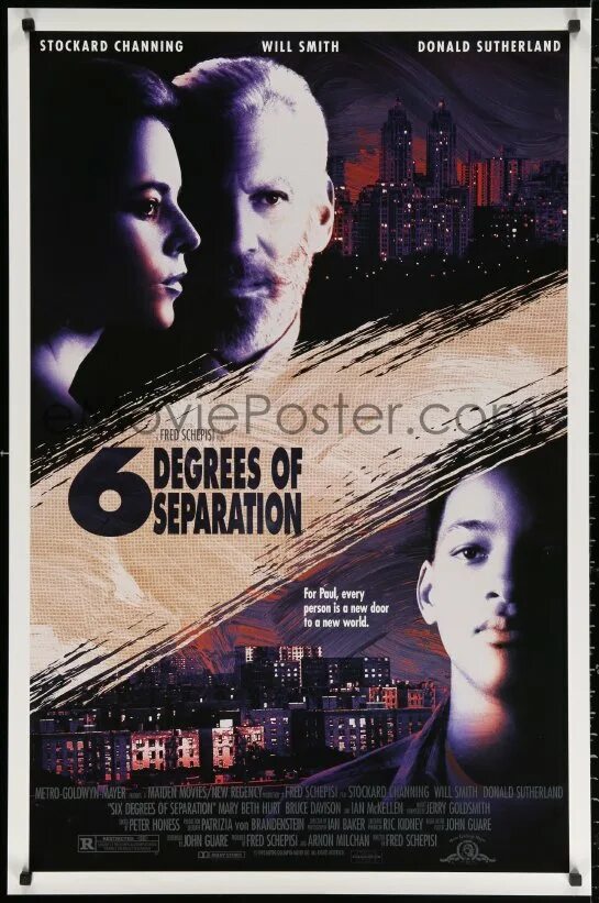 Six degrees of inner turbulence. Six degrees of separation 1993 poster. шесть степеней отчуждения. воробей (1993) постер.