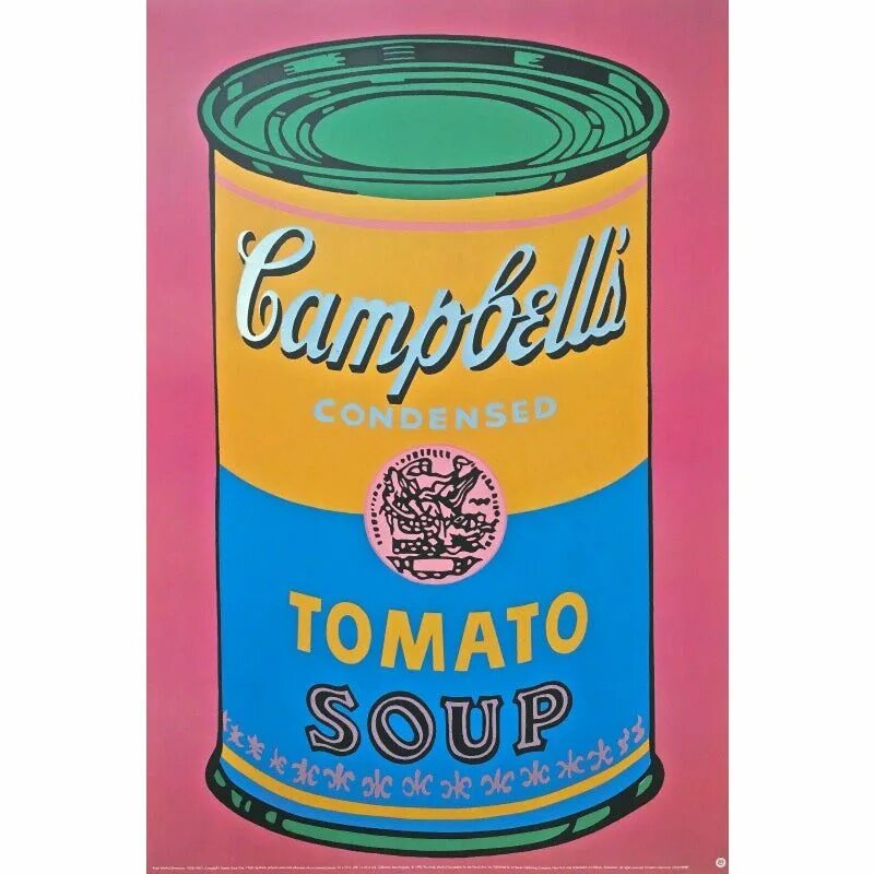 Soup cans. Энди Уорхол суп Кэмпбелл. Томатный суп Campbells Энди Уорхол. Банка супа Кэмпбелл Энди Уорхол картина. Банки супа Кэмпбелл Энди.