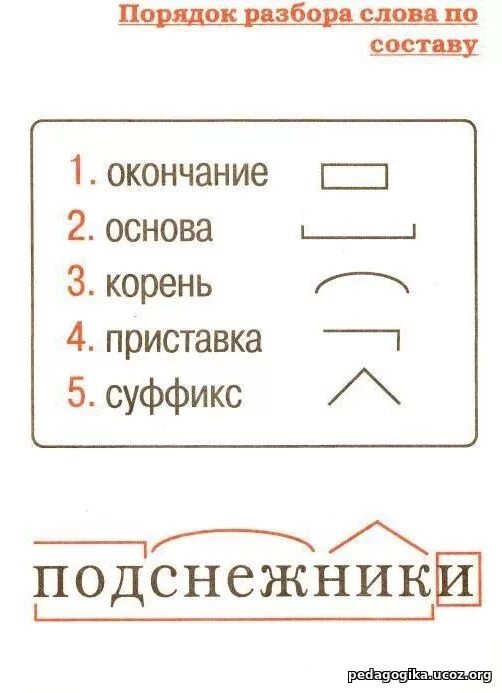 Морфемы слова подобрать. Порядок разбора слова по составу. Порядок разбора слова посоству. Порядок разразбора слова по составу. Порядок разбора Сова по сству.