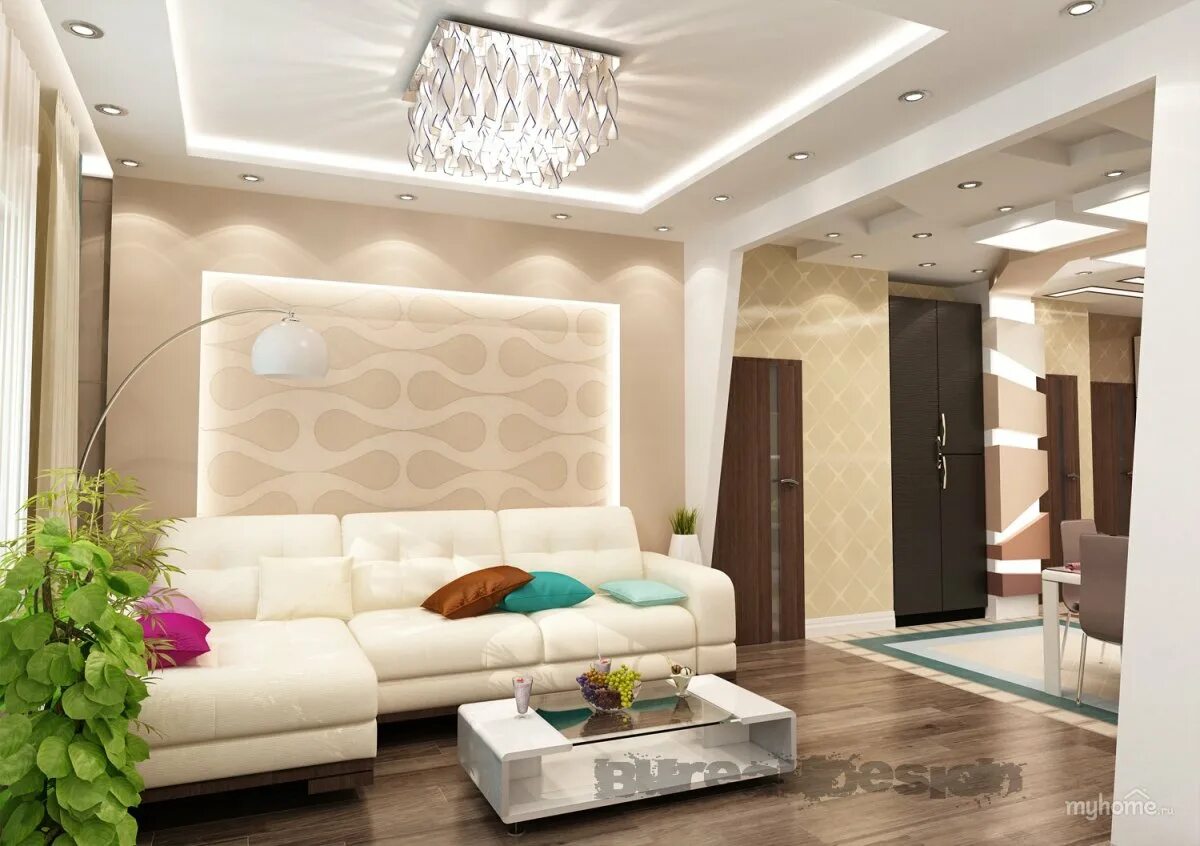 Совмещенные натяжные потолки. Потолок кухня гостиная. Натяжные потолки в кухне гостиной. Многоуровневый потолок в кухне гостиной. Гостиная в сиреневых тонах.