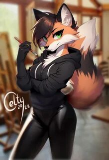 furry, Digital Art , anthro, Character design , digital illustration, FOX, ...