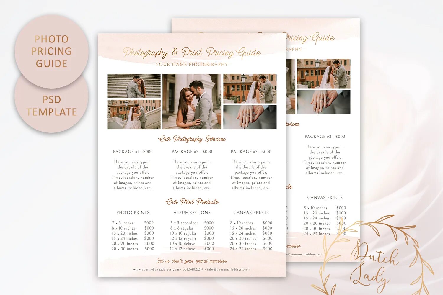 Pricing guide. Photography pricing guide template psd. price list psd. price guide фотографа. прайс фотографа шаблон.