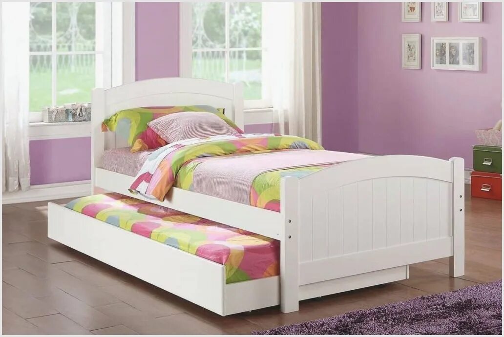 Кровать для двоих. Кровать trundle gabriella. детская кровать. кровати для подростков девочек. двойная детская кровать.